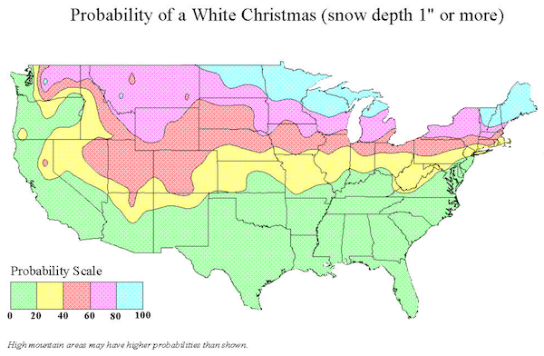 White Christmas map